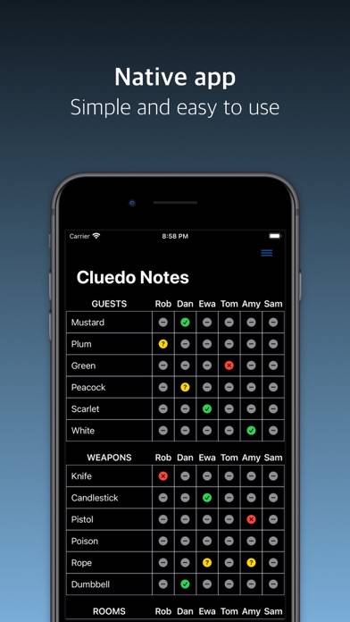 Cluedo Notes Walkthrough (iOS)
