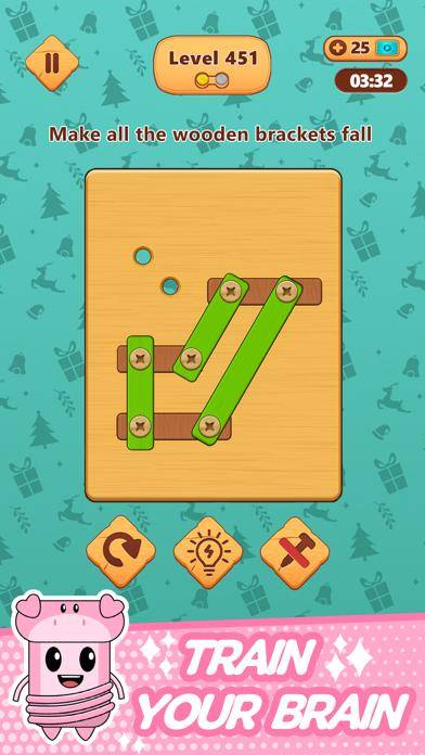 Wood Nuts & Bolts Puzzle Walkthrough (iOS)